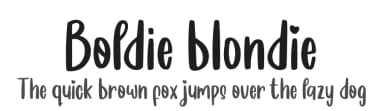 Boldie Blondie by Hamzah Muhamad Ihsan — Script Handwritten Font — thumbnail 1