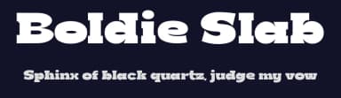 Boldie Slab by fortunes co — Sans Serif Font — thumbnail 2