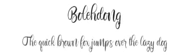 Bolehdong by Alit Design — Script Handwritten Font — thumbnail 1
