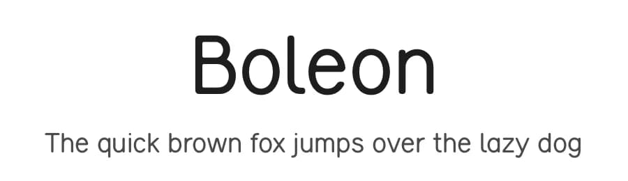 Boleon by Nico Rützel — Sans Serif Font