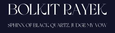 Bolkit Rayek by Khaiuns — Serif Font — thumbnail 2