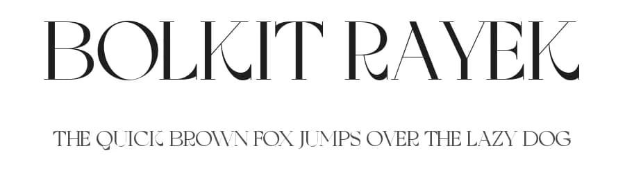 Bolkit Rayek by Khaiuns — Serif Font