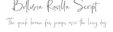 Bollivia Rosilla Script by Sholeha Anata — Script Handwritten Font — thumbnail 1