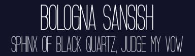 Bologna Sansish by Jeff Bensch — Sans Serif Font — thumbnail 2