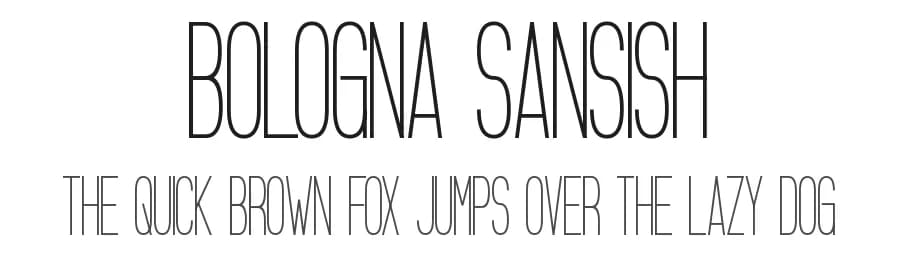 Bologna Sansish by Jeff Bensch — Sans Serif Font — preview 1
