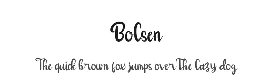 Bolsen by Phantom Studio — Script Handwritten Font