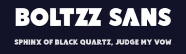 Boltzz Sans by Noah Marcuse — Sans Serif Font — thumbnail 2