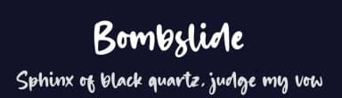 Bombslide by Balpirick Studio — Script Handwritten Font — thumbnail 2