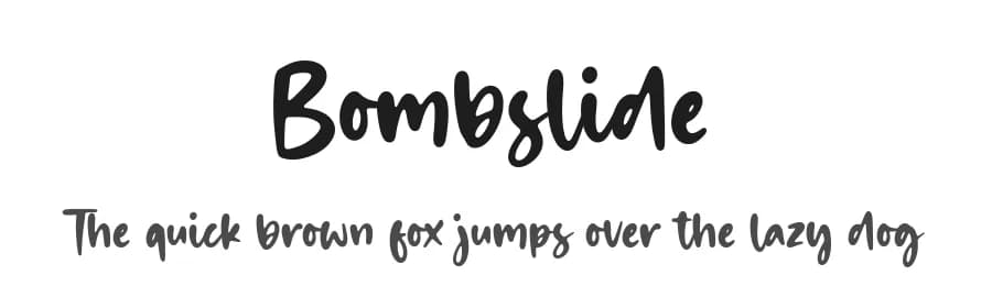 Bombslide by Balpirick Studio — Script Handwritten Font