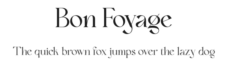 Bon Foyage by Dharmas Foundry — Serif Font