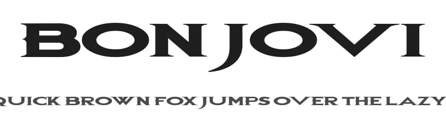 Bon Jovi — Serif Font