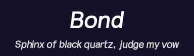 Bond by 4RM Font — Sans Serif Font — thumbnail 2