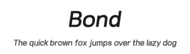 Bond by 4RM Font — Sans Serif Font — thumbnail 1