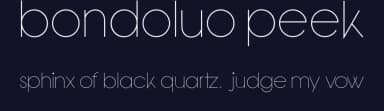 Bondoluo Peek by Álvaro Thomáz — Sans Serif Font — thumbnail 2
