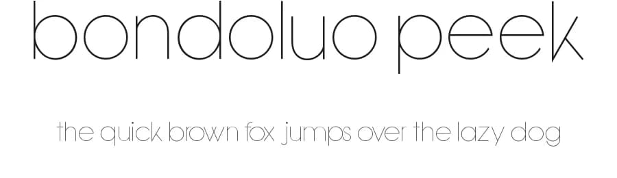 Bondoluo Peek by Álvaro Thomáz — Sans Serif Font