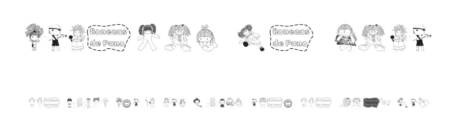 BonecaS de Pano by Pedrina Tavares dos Reis — Dingbats Font