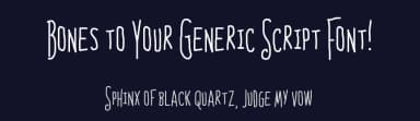 Bones to Your Generic Script Font! by Chequered Ink — Script Handwritten Font — thumbnail 2