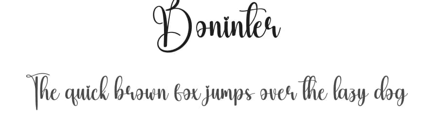 Boninter by Scratchones — Script Handwritten Font