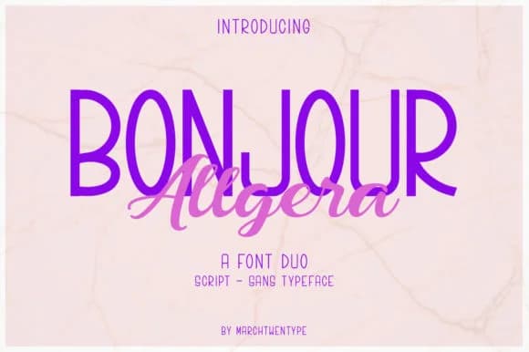 Bonjour Allgera Duo Font by Marchtwentype — Script Handwritten Font