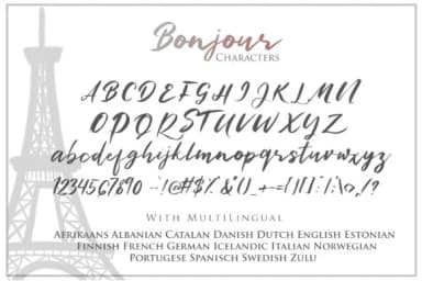 Bonjour Font by dmletter31 — Script Handwritten Font — thumbnail 7
