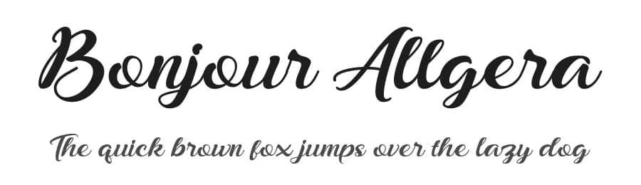 Bonjour Allgera by Marchtwentype — Script Handwritten Font