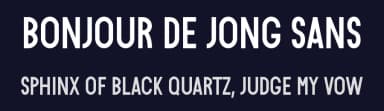 Bonjour De Jong Sans by Wellscript Studio — Sans Serif Font — thumbnail 2