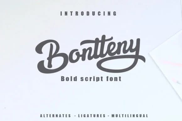Bontteny Font by leamsign — Script Handwritten Font