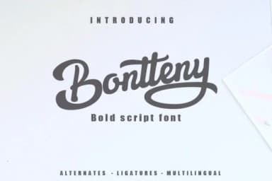 Bontteny Font by leamsign — Script Handwritten Font — thumbnail 1