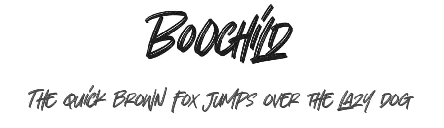 Boochild by Gassstype — Script Handwritten Font