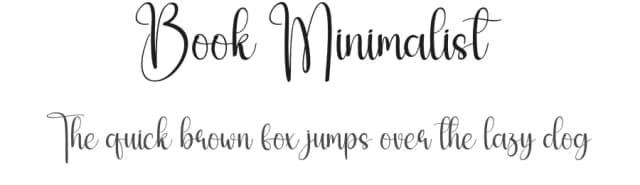 Book Minimalist by Scratchones — Script Handwritten Font