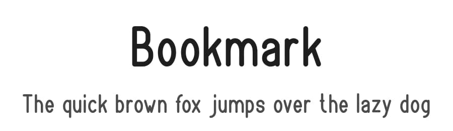 Bookmark by weknow — Sans Serif Font