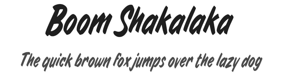 Boom Shakalaka by Ikiiko Type — Script Handwritten Font