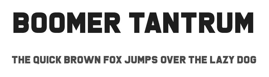 Boomer Tantrum by Chequered Ink — Sans Serif Font