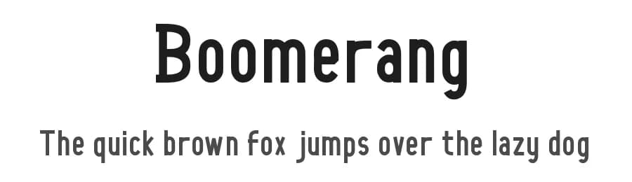 Boomerang by Fadil Agustiansyah — Sans Serif Font