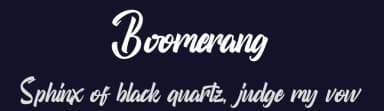 Boomerang by Thirtypath — Script Handwritten Font — thumbnail 2