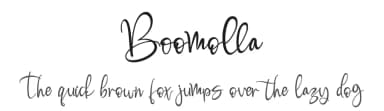 Boomolla by Stefani Letter — Script Handwritten Font — thumbnail 1
