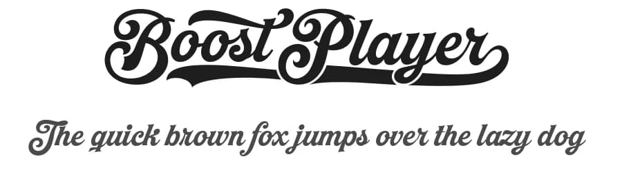Boost Player by Måns Grebäck — Script Handwritten Font