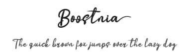 Boostnia by twinletter — Script Handwritten Font — thumbnail 1
