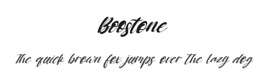 Boostone by Kong Font — Script Handwritten Font