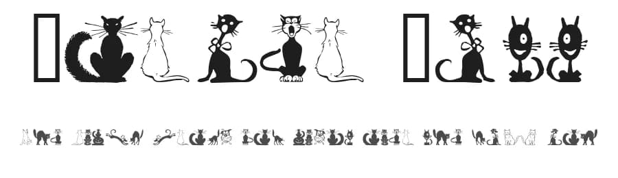 Border Cats by Listemageren — Dingbats Font