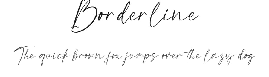 Borderline by Hatf Type — Script Handwritten Font — preview 1