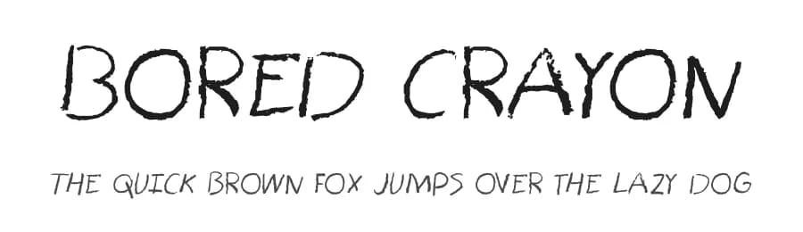 Bored Crayon by Sam K — Script Handwritten Font