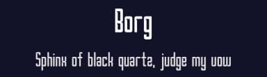 Borg by davidsumdesign — Sans Serif Font — thumbnail 2