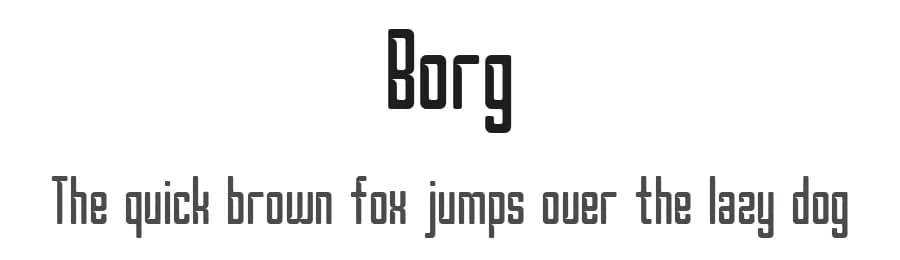 Borg by davidsumdesign — Sans Serif Font