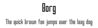 Borg by davidsumdesign — Sans Serif Font — thumbnail 1