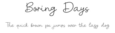 Boring Days by Khurasan — Script Handwritten Font — thumbnail 1