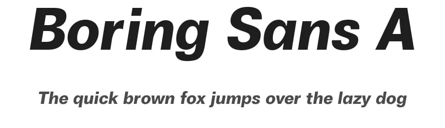 Boring Sans A by Zetafonts — Sans Serif Font