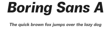 Boring Sans A by Zetafonts — Sans Serif Font — thumbnail 1