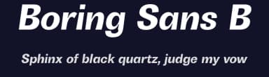 Boring Sans B by Zetafonts — Sans Serif Font — thumbnail 2
