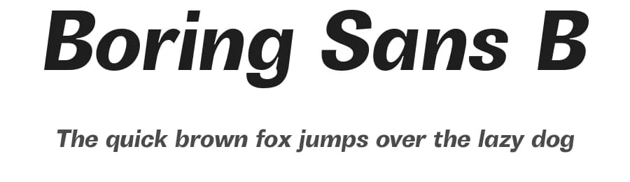 Boring Sans B by Zetafonts — Sans Serif Font